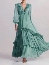 Ruffled Silk Stardust Maxi Dress Newgew Dresses