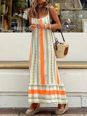 Women'S Casual New Bohemian Printed Sling Loose Dress Newgew Dresses