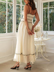 Elegant Off-Shoulder Strap Patchwork Dress Newgew Dresses
