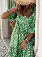 Bohemian Printed Maxi Dress Newgew Dresses
