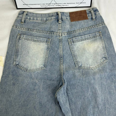 Vintage-Styled Cat Whisker Denim Shorts PinTow