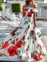 Printed One-Shoulder Dress Prom Gowns Newgew Dresses