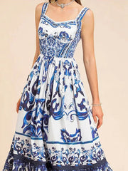 Casual Sling Print Loose Dress Newgew Dresses