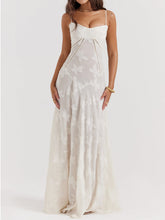 Vintage Cream Floral Lace Back Maxi Dress Newgew Dresses