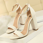 Style Stunner Faux Leather Block Heels Newgew