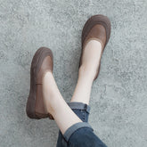 Women Retro Soft Leather Flats Shoes Newgew Shoes