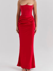 Scarlet Strapless Corset Maxi Dress Newgew Dresses