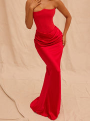 Scarlet Strapless Corset Maxi Dress Newgew Dresses