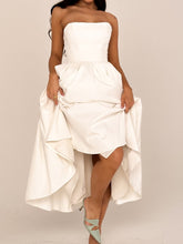 White Strapless Midi Sundress Newgew Dresses