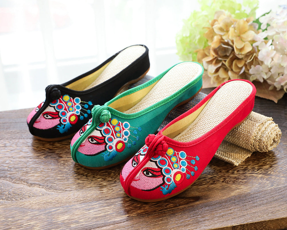 Women's Chinese Style National Essence Facial Makeup Dan Canvas Shoes Newgew
