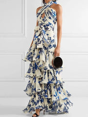 Lace-Up Lolita Swing Skirt Maxi Dress Newgew Dresses