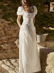 Palace Square Neck Lace Maxi Dress Newgew Dresses