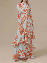 Irregular Long Dress With Ruffles Newgew Dresses