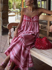 Ethnic Style Knitted Slip Maxi Dress Newgew Dresses