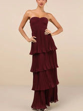 Plum Purple Strapless Tiered Maxi Dress Newgew Dresses