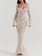 Vintage Cream Lace Maxi Dress Newgew Dresses
