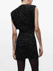 Shoulder Pads Sequin Dress Newgew Dresses