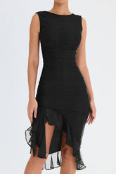 Casual Sleeveless Ruffle Midi Dress Newgew Dresses