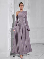 Asymmetric One-Shoulder A-Line Dress Newgew Dresses