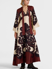 Grenadilla Print Satin Dress Newgew Dresses