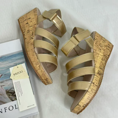 High-Heeled Single-Strap Beach Sandals PinTow
