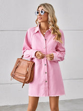 Washed Denim Fringe Patchwork Dress Newgew Dresses