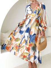 Colorful Geometric Pattern Maxi Dress Newgew Dresses