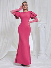 Elegant Mesh Long Sleeve Dress Newgew Dresses