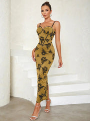 Floral Slit Bodycon Dress Newgew Dresses