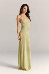 Cut-Out Knitwear Dress - Floral Newgew Dresses