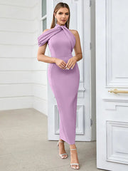 Chic Halter Neck Asymmetrical Dress Newgew Dresses