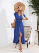 Vintage Ruffle V-Neck Dress Newgew Dresses