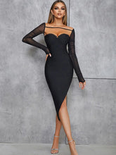 Bandage High Collar Mesh Dress Newgew Dresses