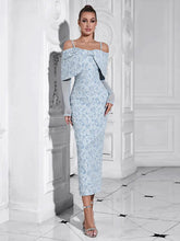 Elegant One-Shoulder Floral Mesh Dress Newgew Dresses