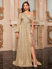 One-Shoulder Sequin Dress Newgew Dresses