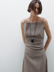 Flowy Square Neck Midi Dress Newgew Dresses