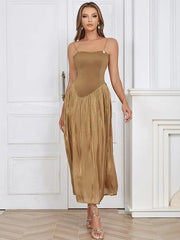 Sleeveless Ruched Maxi Dress Newgew Dresses
