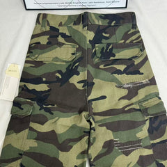 Washed Distressed Camouflage Shorts PinTow