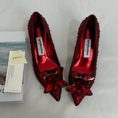 Pointed-Toe Stiletto Bridal Heels PinTow