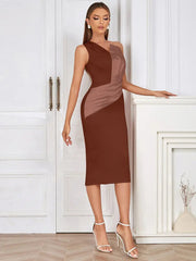 One-Shoulder Pink Asymmetrical Evening Gown Newgew Dresses