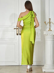 Asymmetric Shoulder Long Evening Dress Newgew Dresses