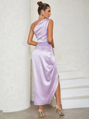 Sophisticated One-Shoulder Evening Dress Newgew Dresses