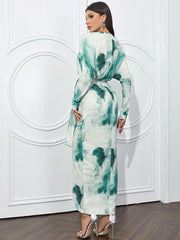 Vintage V-Neck Long Sleeve Dress Newgew Dresses