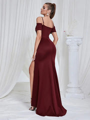 Strapless Cutout Slit Dress Newgew Dresses