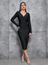 V-Neck Fringe Bandage Dress Newgew Dresses