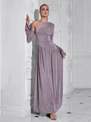 Asymmetric One-Shoulder A-Line Dress Newgew Dresses