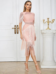 Mesh Fringe Bandage Dress Newgew Dresses
