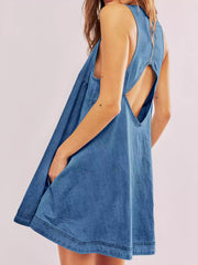 Sunset Stroll Denim Mini Dress Newgew Dresses