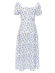 Floral Off-Shoulder Slit Dress Newgew Dresses