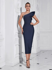 One-Shoulder Bodycon Evening Dress Newgew Dresses